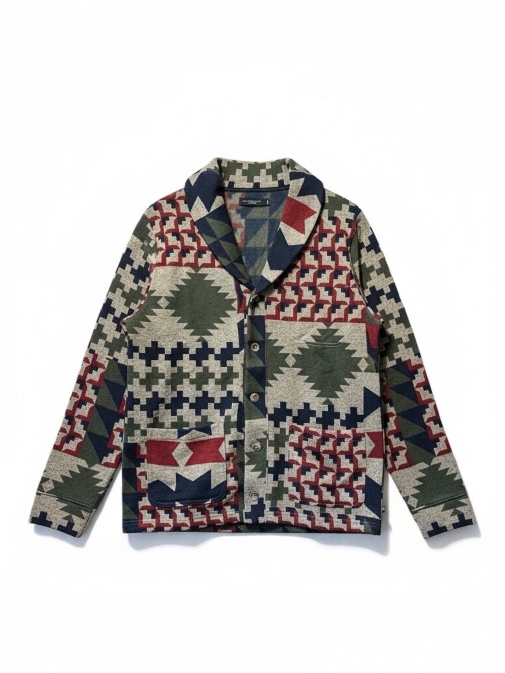 Junk Food Clothing Aztec Shawl Collar Cardigan Sweater – Large